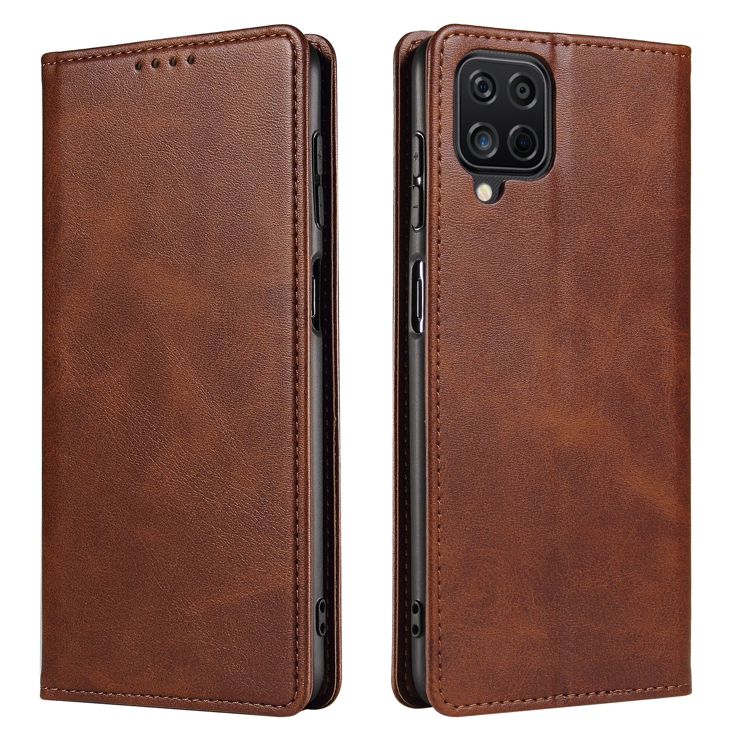 For Samsung Galaxy A12 Flip Leather Phone Wallet Case Stand Calf Texture Magnetic Protective Phone Cover For Samsung Galaxy A12 Flip Leather Phone Wallet Case Stand Calf Texture Magnetic Protective Phone Cover